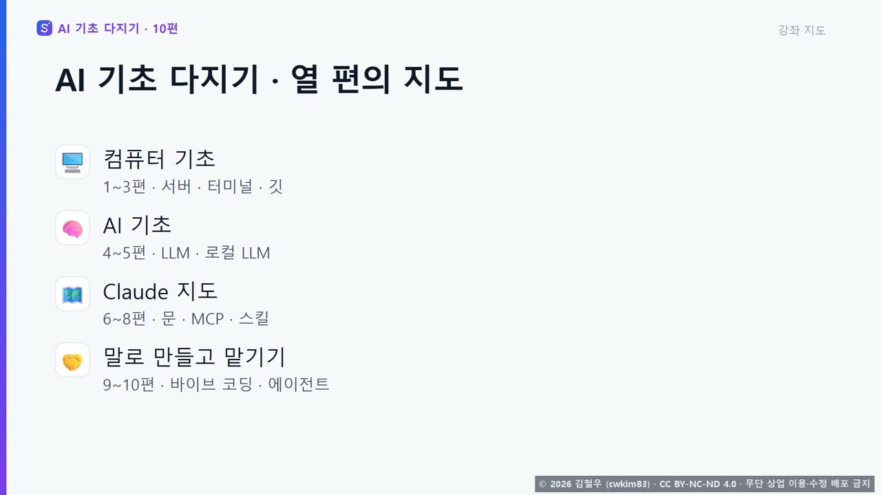 8단계 열 편의 강좌 지도 장면