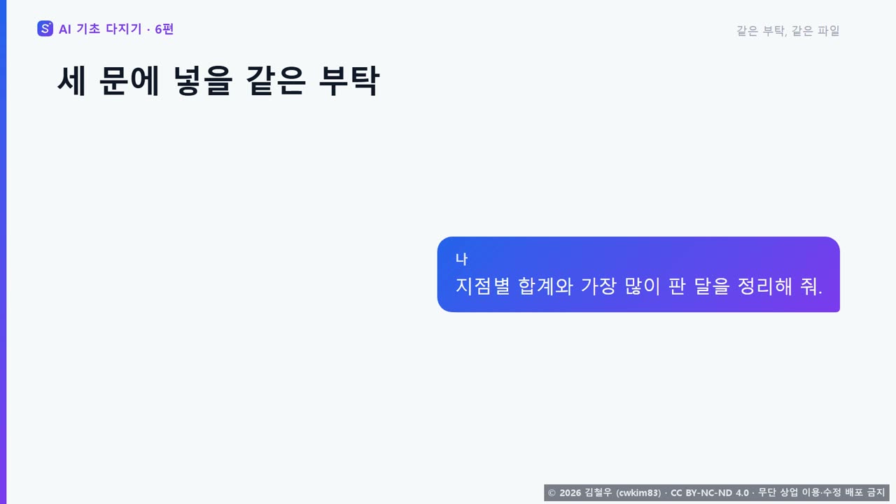 2단계 같은 부탁, 같은 파일 장면